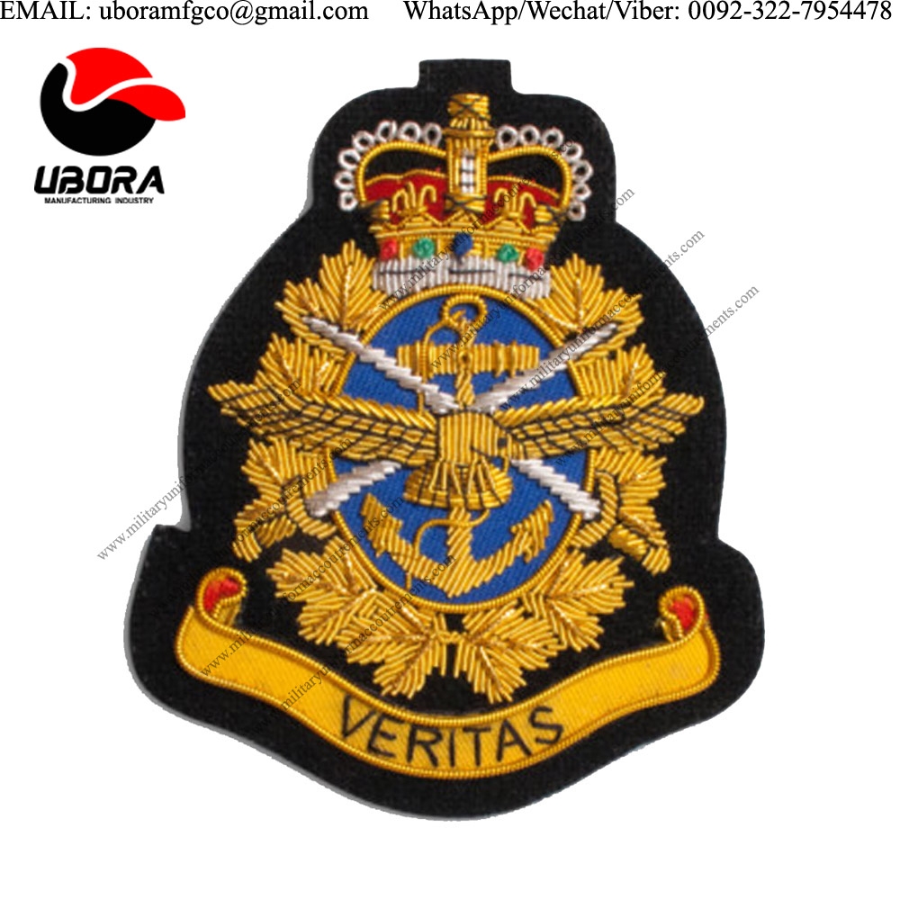 Military badge 1320 PUBLIC AFFAIRS BLAZER BADGE Hand Made Badges, Hand Embroidered Wired Bullion 